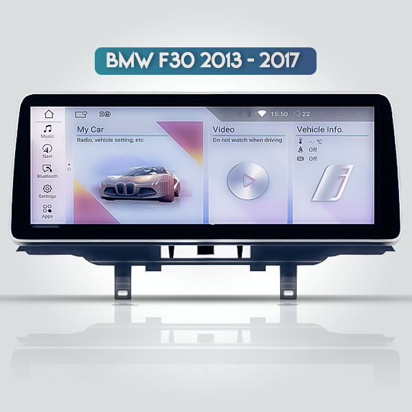 Carplay & Android BMW series 3 F30 F31 F34 2013-2016 + Caméra