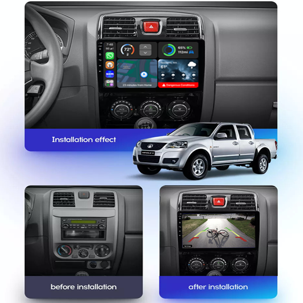 GWM Steed 5 2009 - 2015 9 Inch Android Multimedia Apple Carplay Navigation Radio 