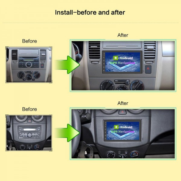 Nissan Universal 2 din Android Satnav Radio Car Audio Sound System