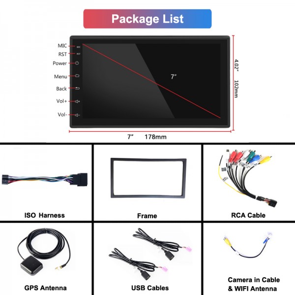 Nissan Universal 2 din Android Satnav Radio Car Audio Sound System