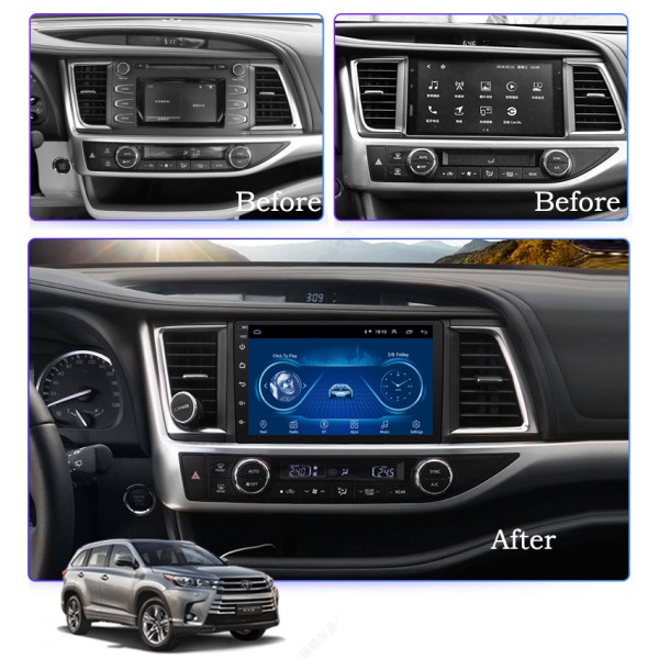 Toyota Highlander 2015 - 2018 10.1 Inch Android Satnav Radio Car Audio Sound System