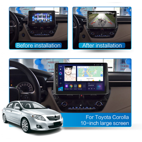 Toyota Corolla Cross 2016 - 2022 10 Inch Android N...