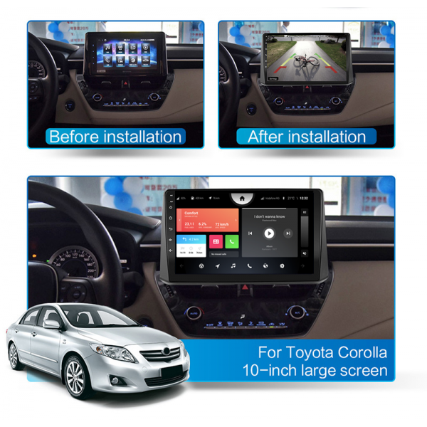 Toyota Corolla Cross 2016 - 2022 10 Inch Android T...