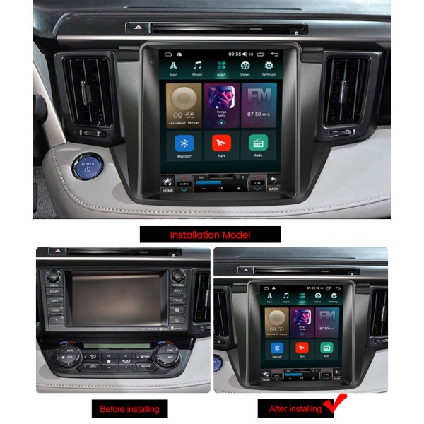 Toyota Rav4 2013 - 2019 9.7 Inch Tesla Android Carplay Satnav Radio 