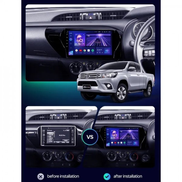 Toyota Hilux 2016 - 2019 10.1 Inch Android Satnav ...